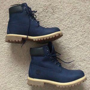 Dark Blue Timberlands